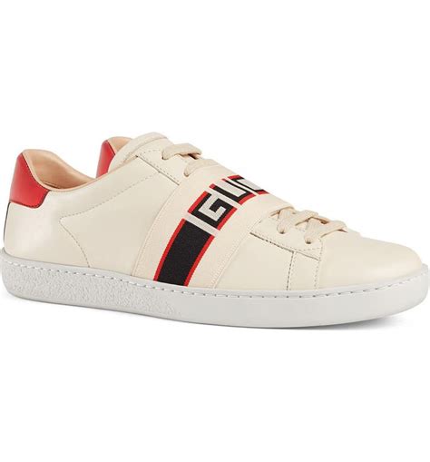 ace logo strap sneakers gucci for women|gucci ace sneakers nordstrom.